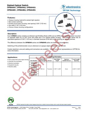 OPB880L55Z datasheet  